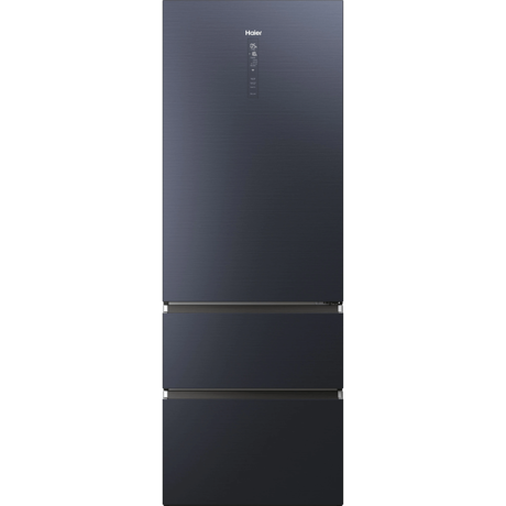 Combina frigorifica Haier HTW7720ENMB, 483 l, Total No frost, Motor Inverter, Conectivitate WiFi + Bluetooth, Display Led, Multiflow column, Super cooling, Super freezing, Clasa E, H 201 cm, Negru